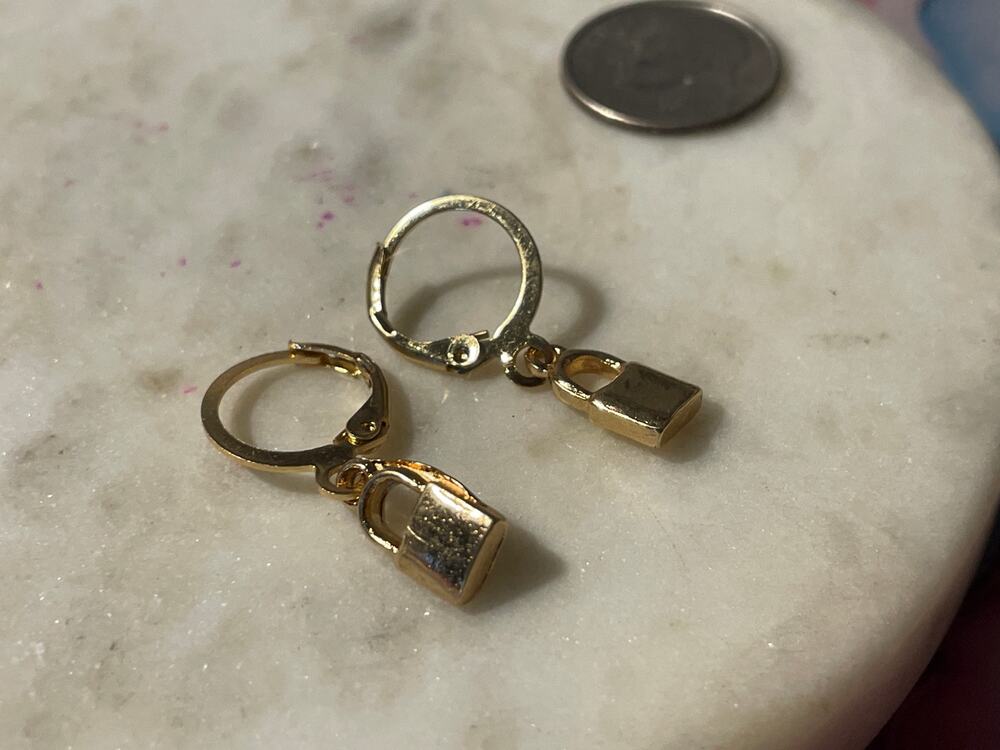 Lock Hoop Earrings  